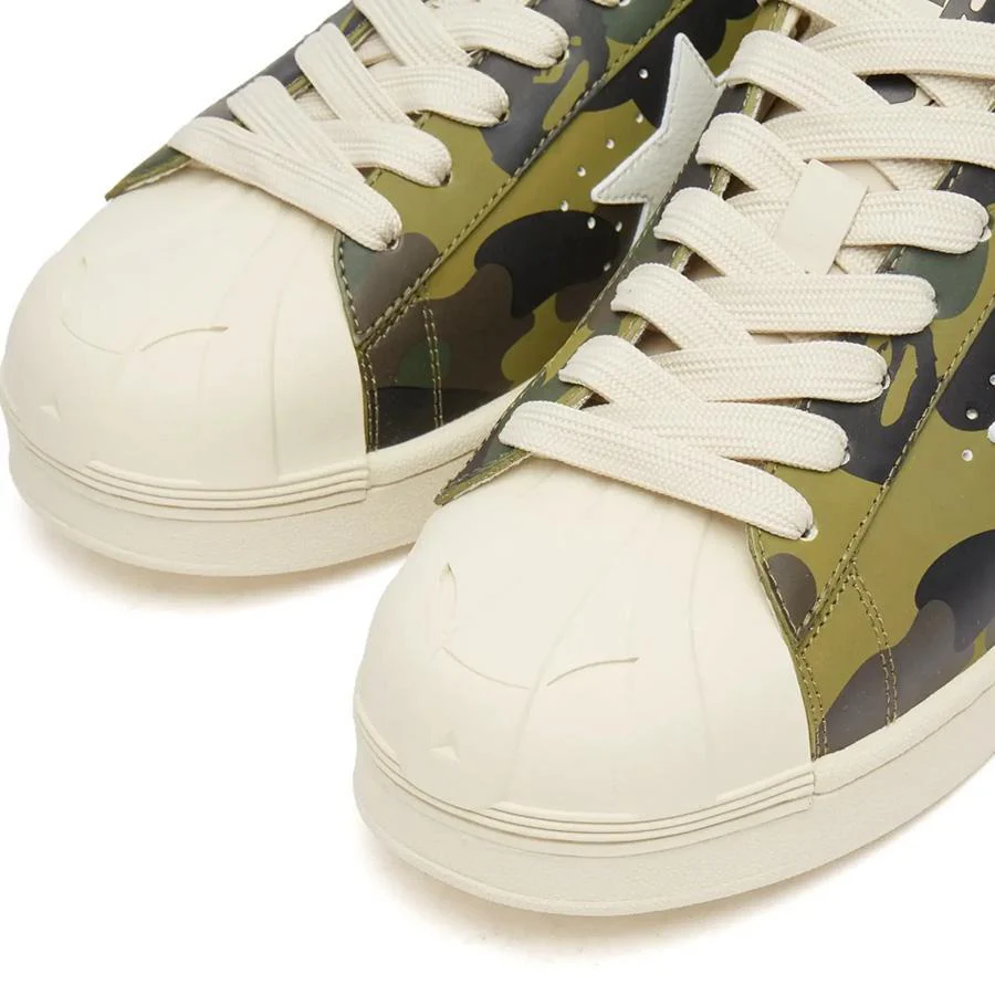 [A Bathing Ape] Skull Sta 1St Camo Sneaker in Green - Image 5