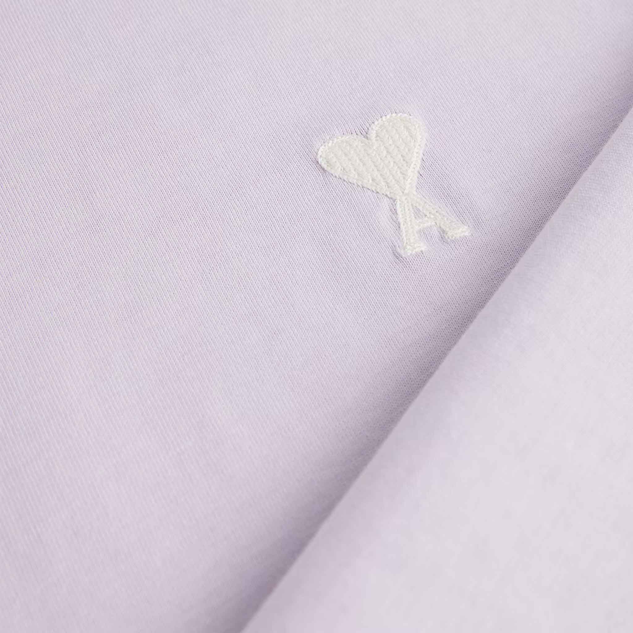 [Ami Paris] De Coeur Slim Cotton Unisex T Shirt in Lilac - Image 3