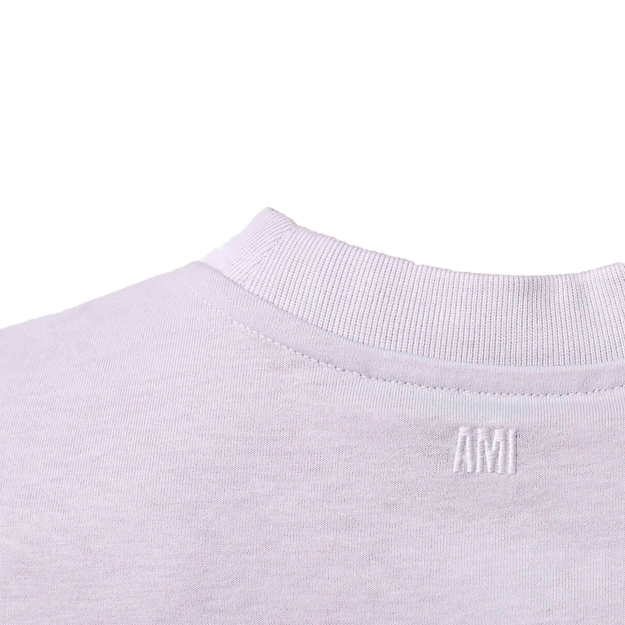 [Ami Paris] De Coeur Slim Cotton Unisex T Shirt in Lilac - Image 4