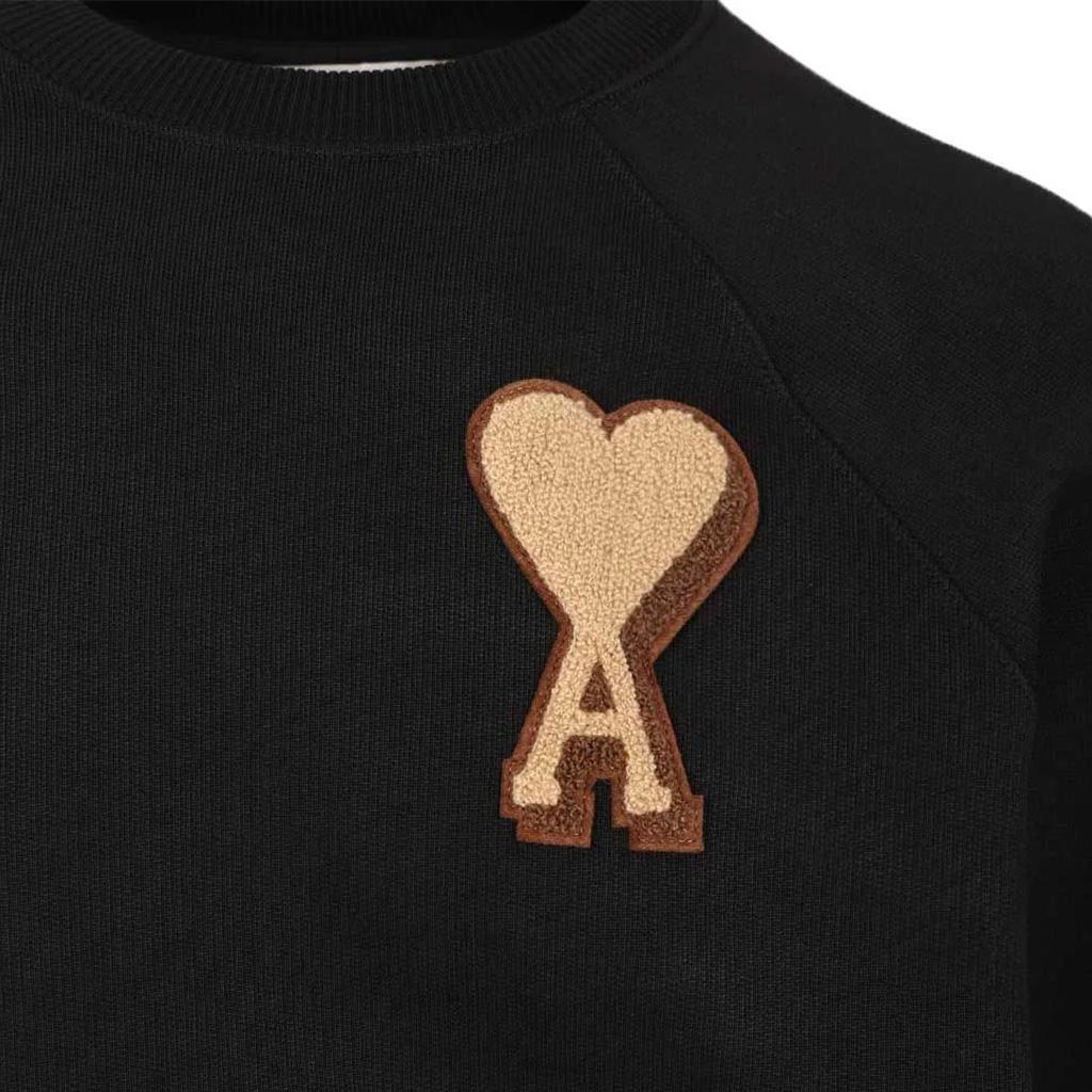 [Ami Paris] Patch Heart Heavy Cotton Raglan Sleeve Sweatshirt - Image 4