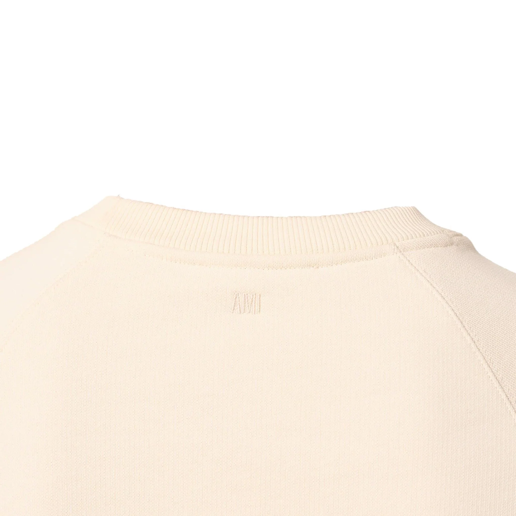 [Ami Paris] Patch Heart Sweatshirt in Off White / Red - Image 2