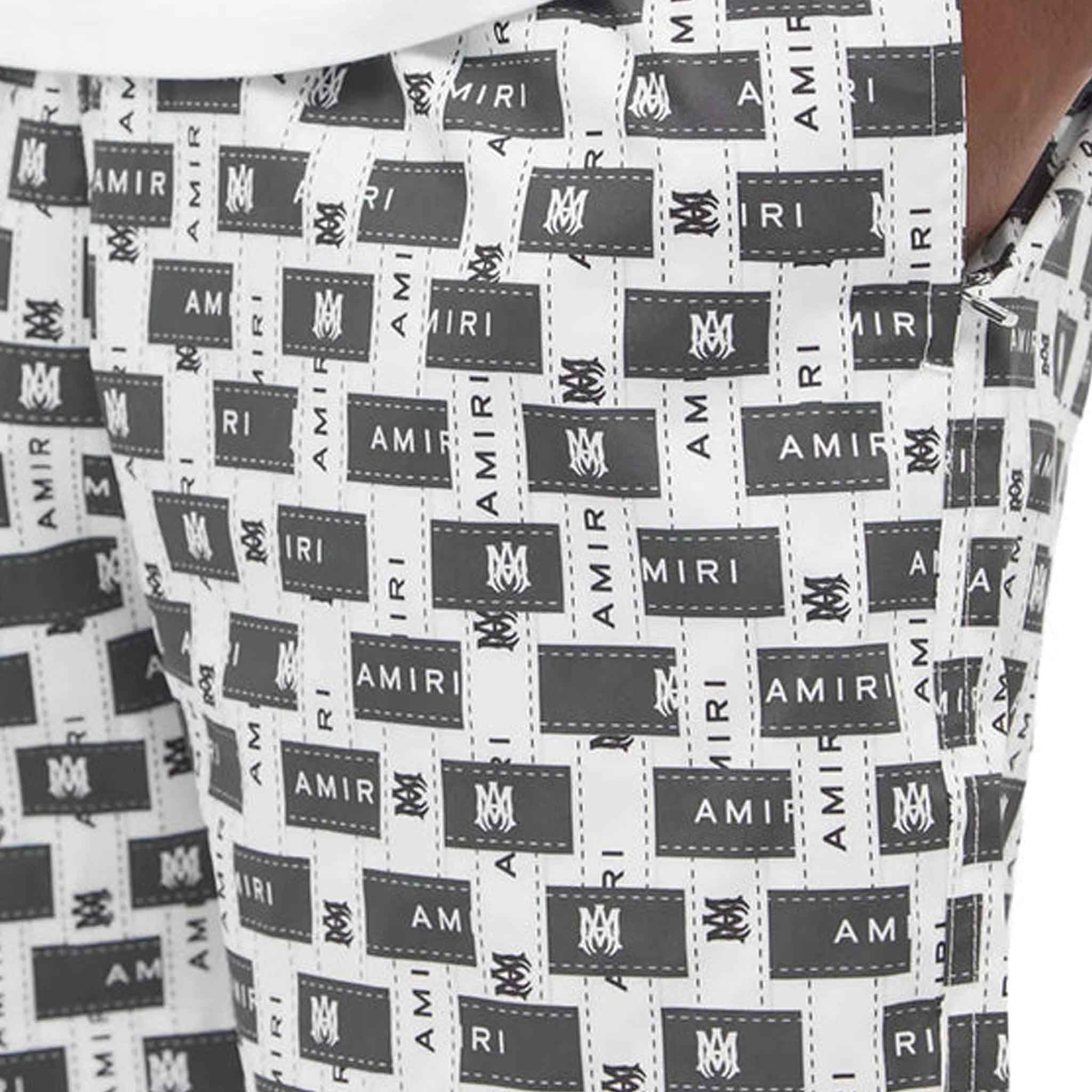 [Amiri] Interweave Swimtrunks in Black/ White - Image 3