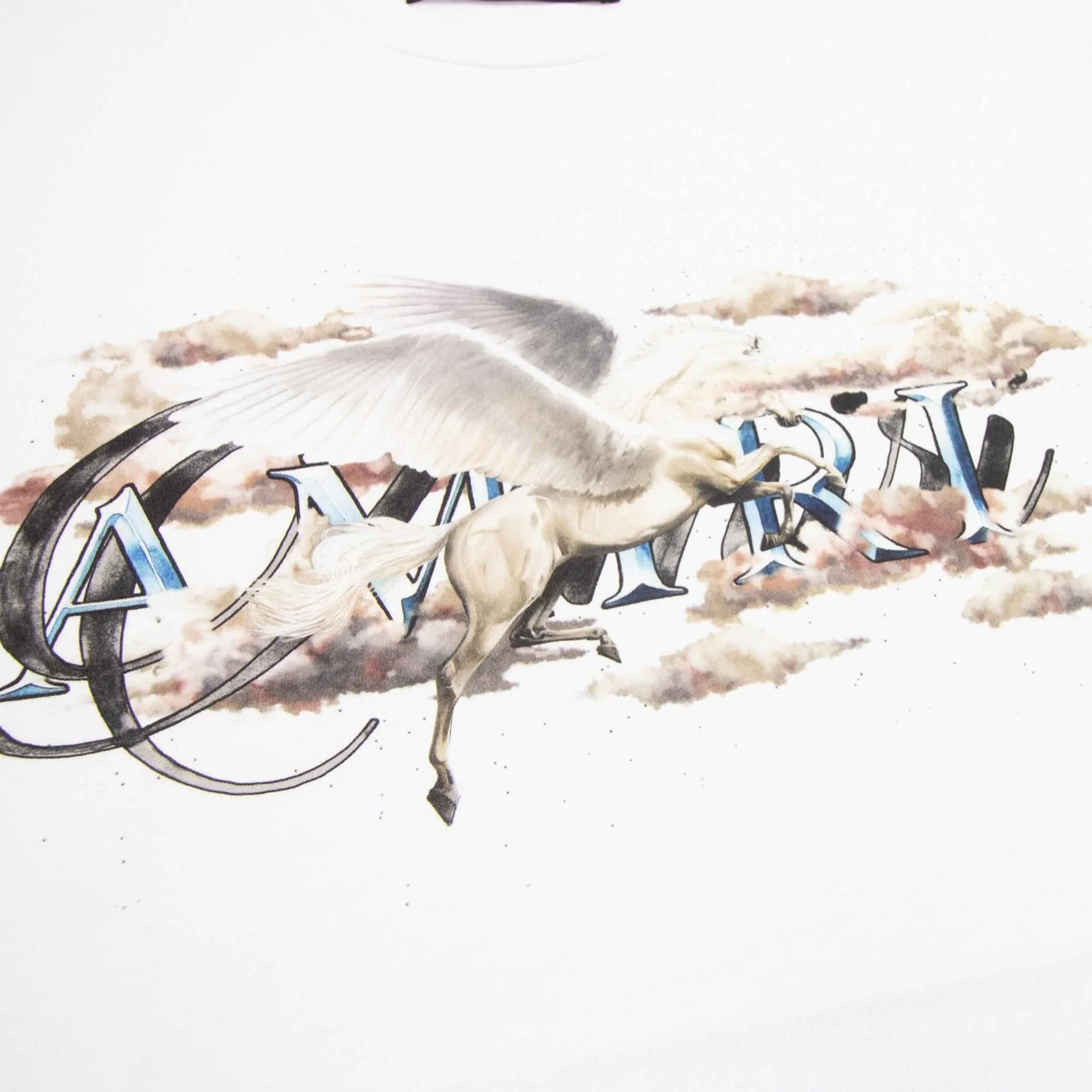 [Amiri] Pegasus Script Logo T-Shirt in White - Image 3