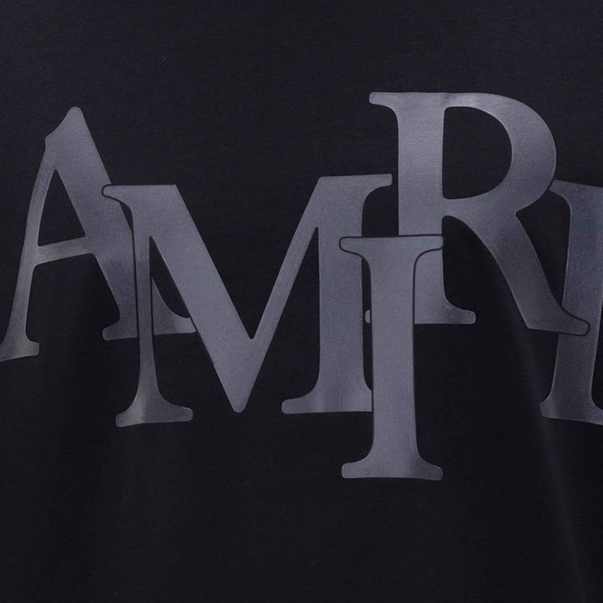 [Amiri] Staggered Logo T-Shirt in Black - Image 3