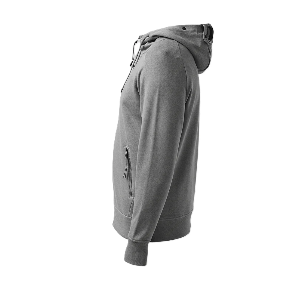 [C.P. Company] Diagonal Raised Fleece Full Zip Goggle Hoodie in Dark Shadow - Image 3