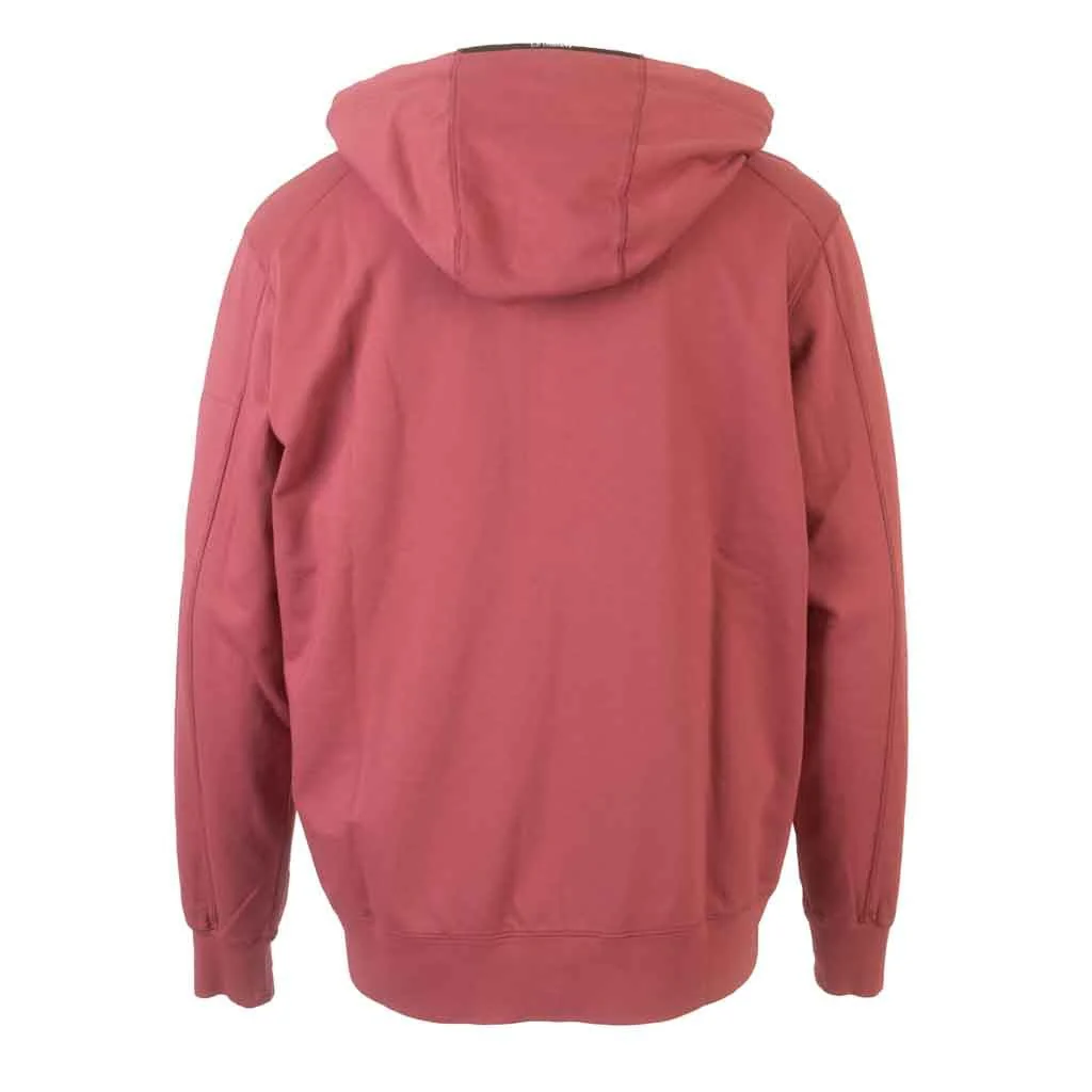 [C.P. Company] Light Fleece Zipped Lens Hoodie in Red Bud - Image 2