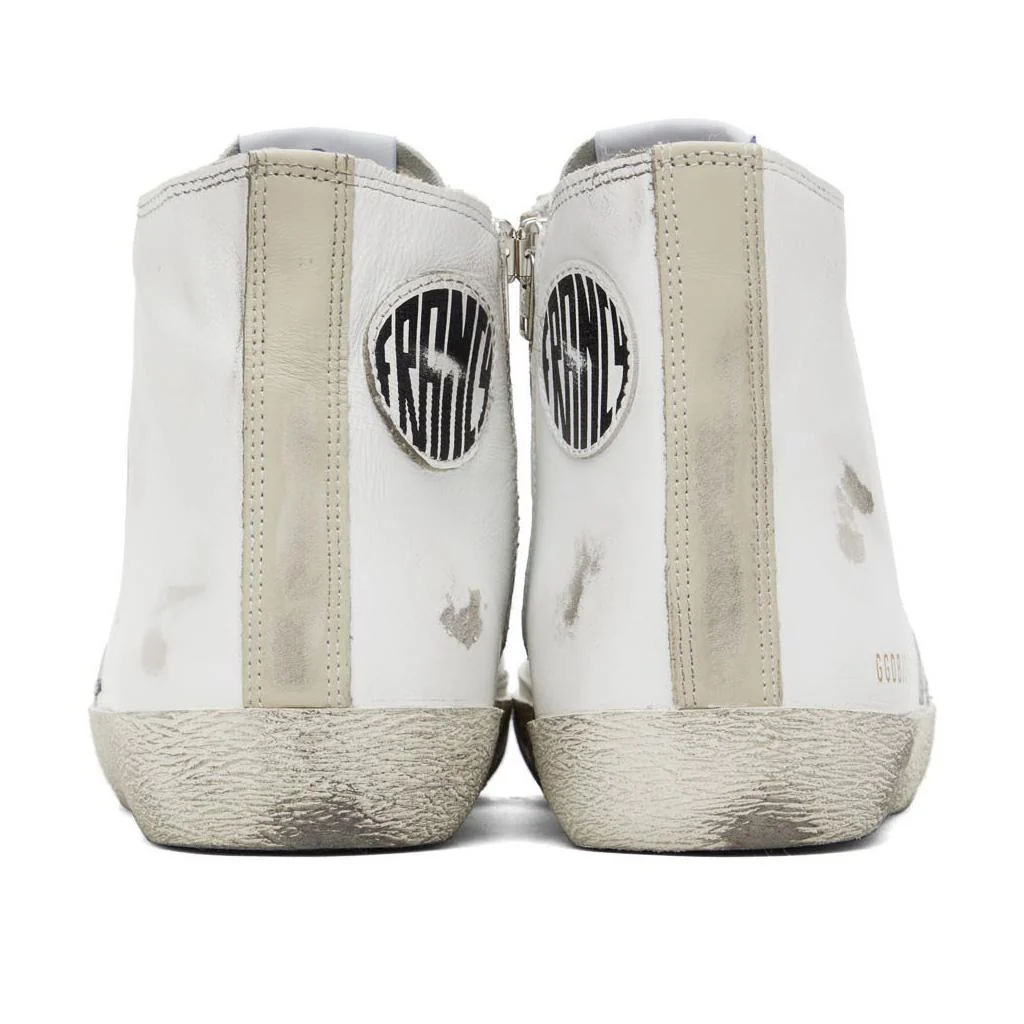 [[Golden Goose]] Francy Sneaker in White, Silver & Milk - Image 5