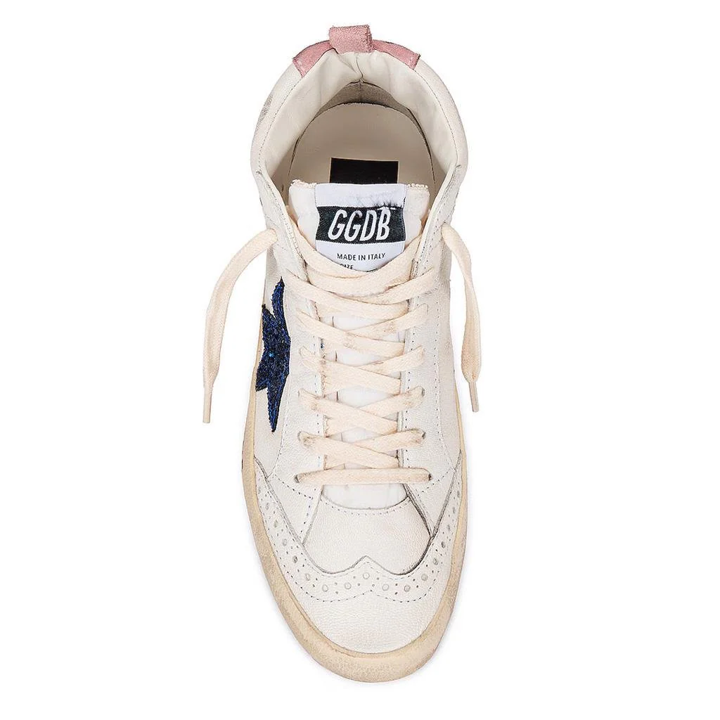 [[Golden Goose]] Mid Star in White, Blue & Pink - Image 4
