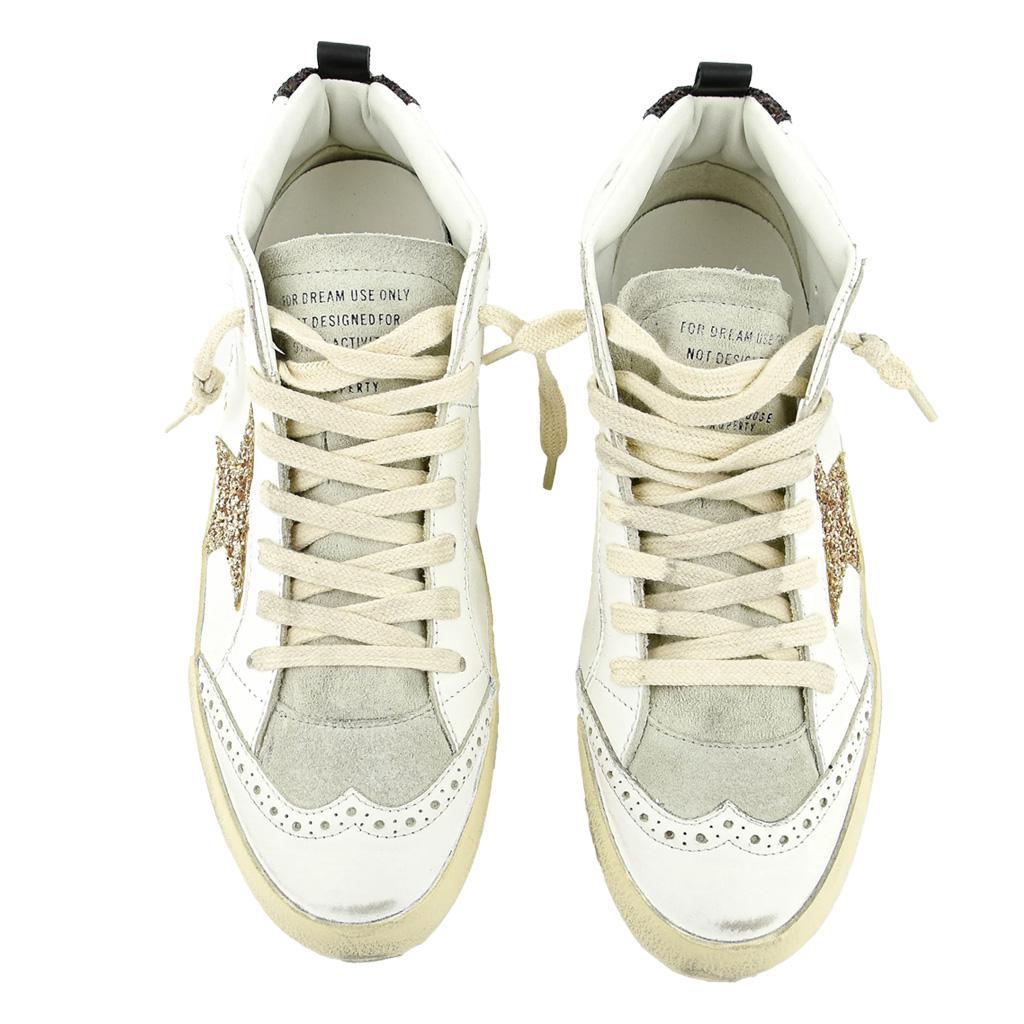[[Golden Goose]] Mid Star in White, Ice & Gold, Brown - Image 4