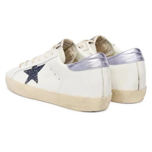 [[Golden Goose]] Super-Star Classic in White/ Black/ Glicine - Image 4