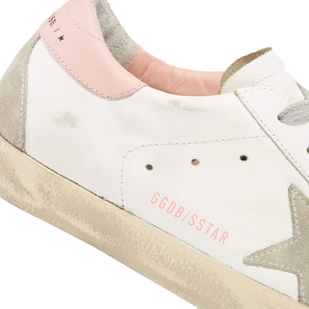 [[Golden Goose]] Superstar Sneakers in White, Ice & Light Pink - Image 6