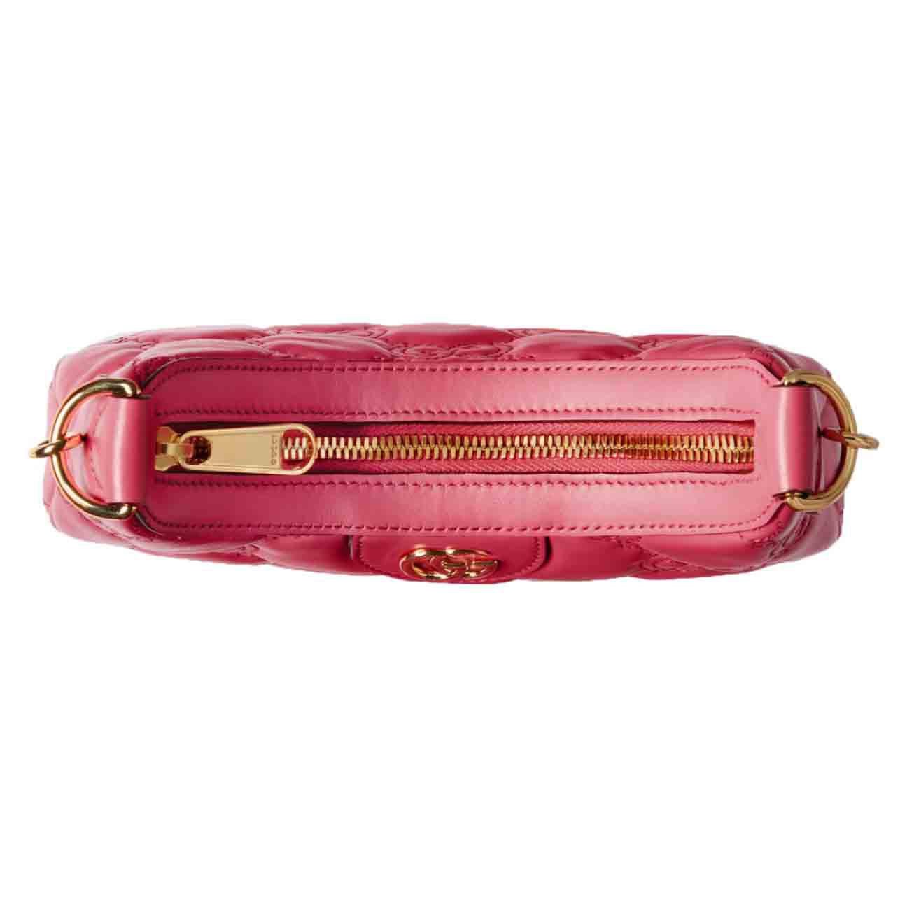 [Gucci] Matelasse Mini Leather Shoulder Bag in Pink - Image 3