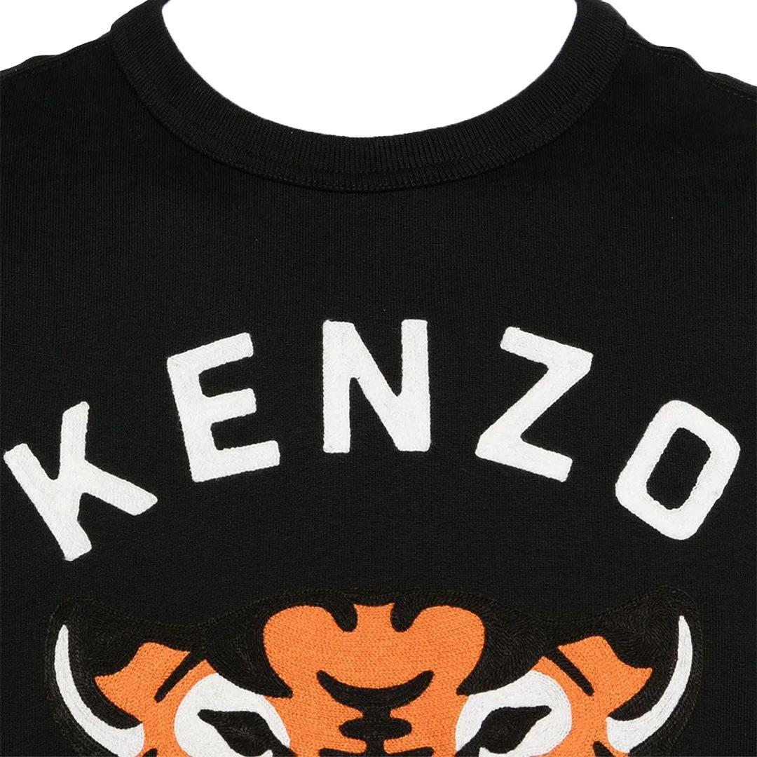 [Kenzo] Lucky Tiger Embroidered Sweatshirt in Black - Image 3