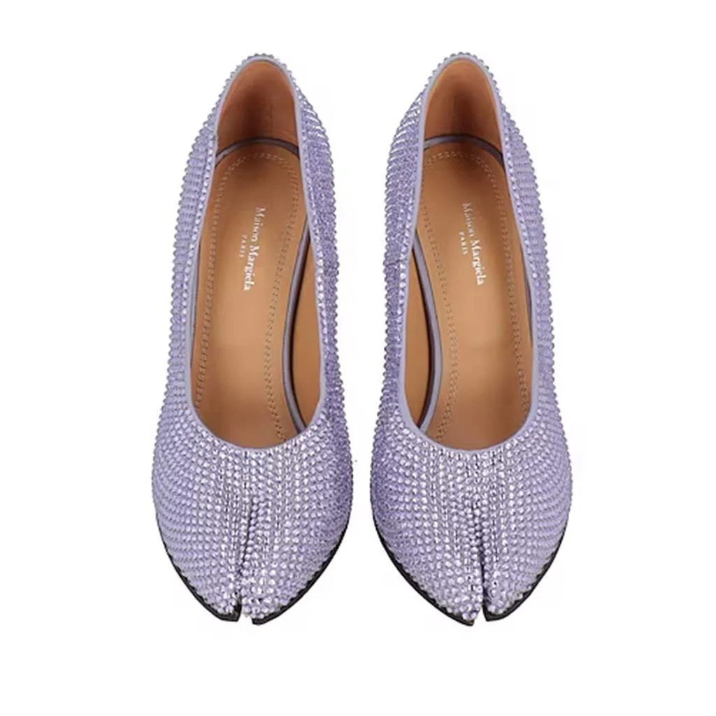 [Maison Margiela] Tabi Rhinestone Pumps - Image 4