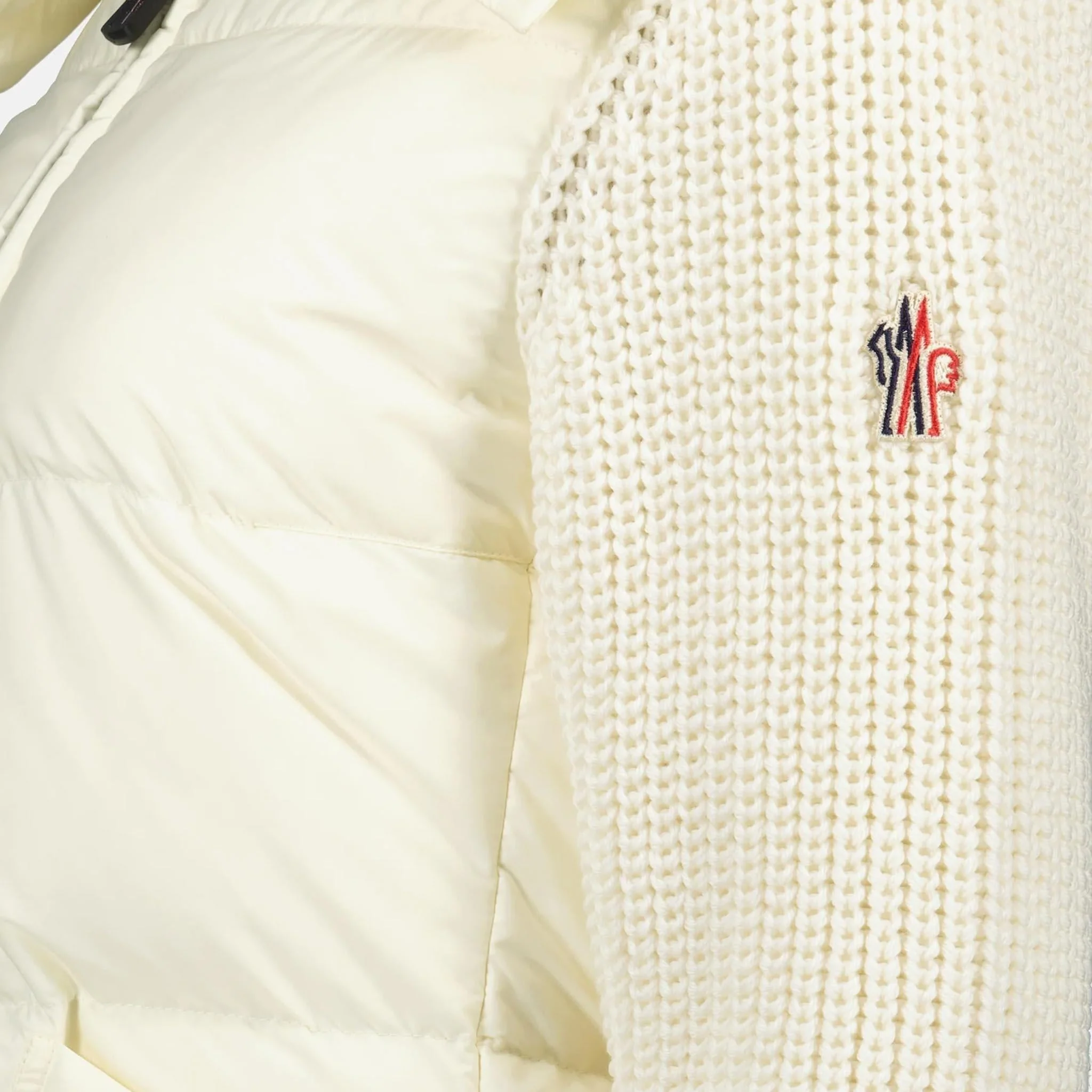 Moncler Grenoble Women's Padded Wool Zip-Up Cardigan in Ivory - Image 3