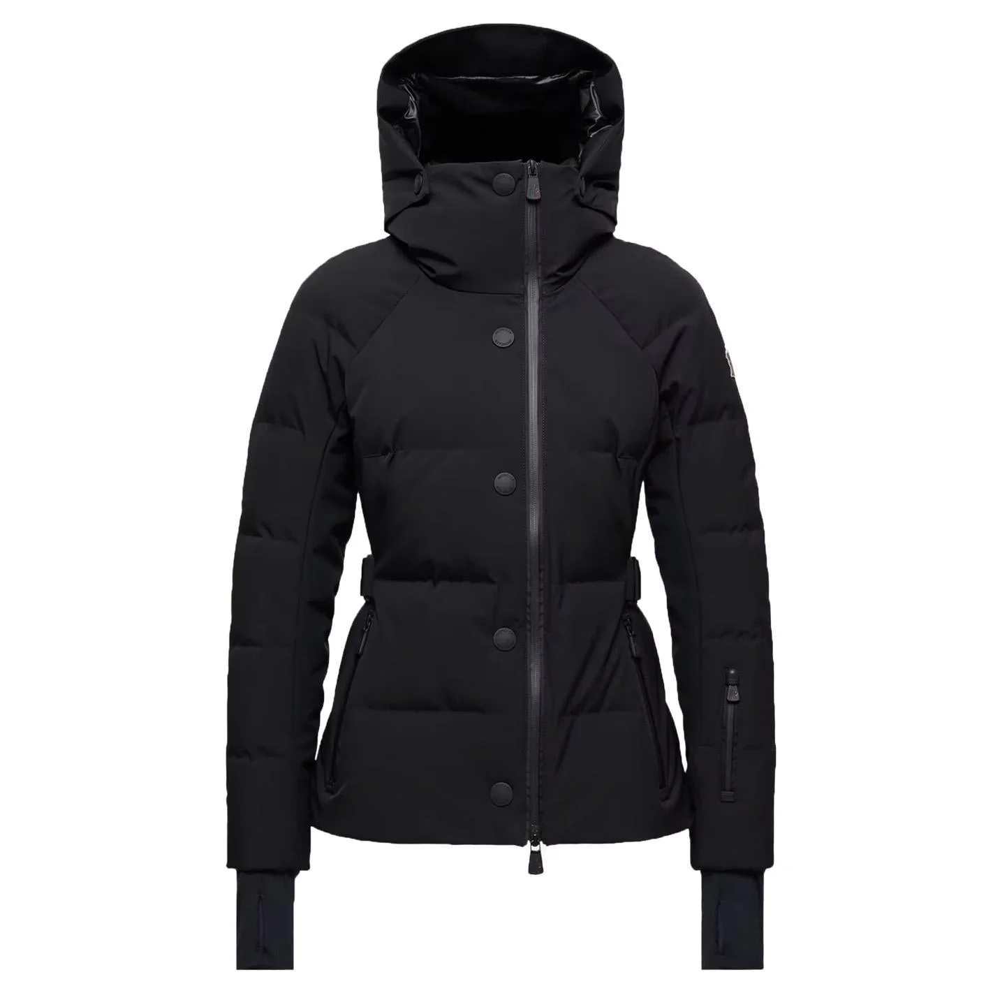 Moncler Women's Grenoble Guyane Hooded Down Ski Jacket in Black