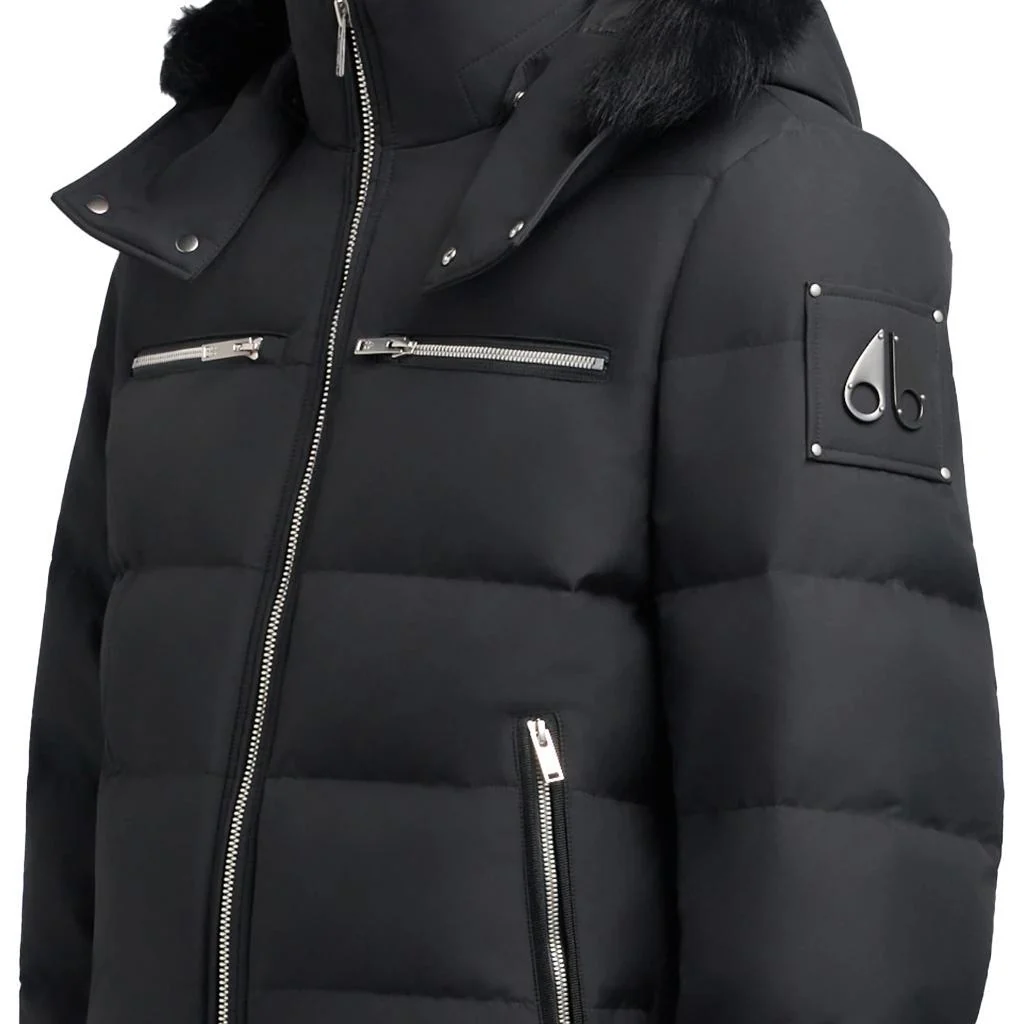 Moose Knuckles Cloud Bomber Neoshear in Black/ Black Shearling - Image 4