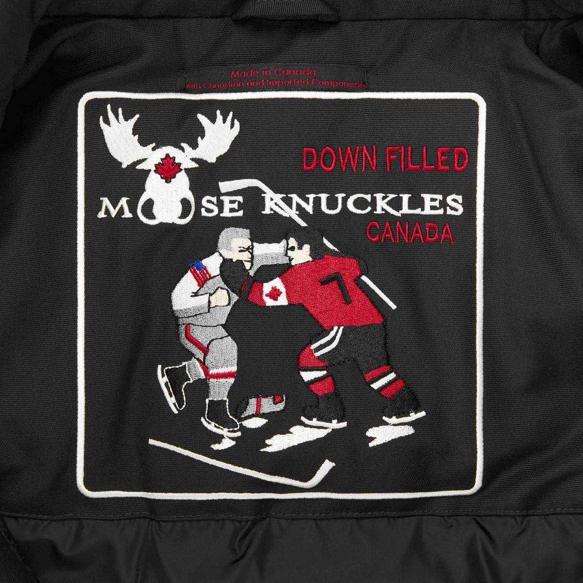 Moose Knuckles Stirling Parka Mens in Black/ Black - Image 3