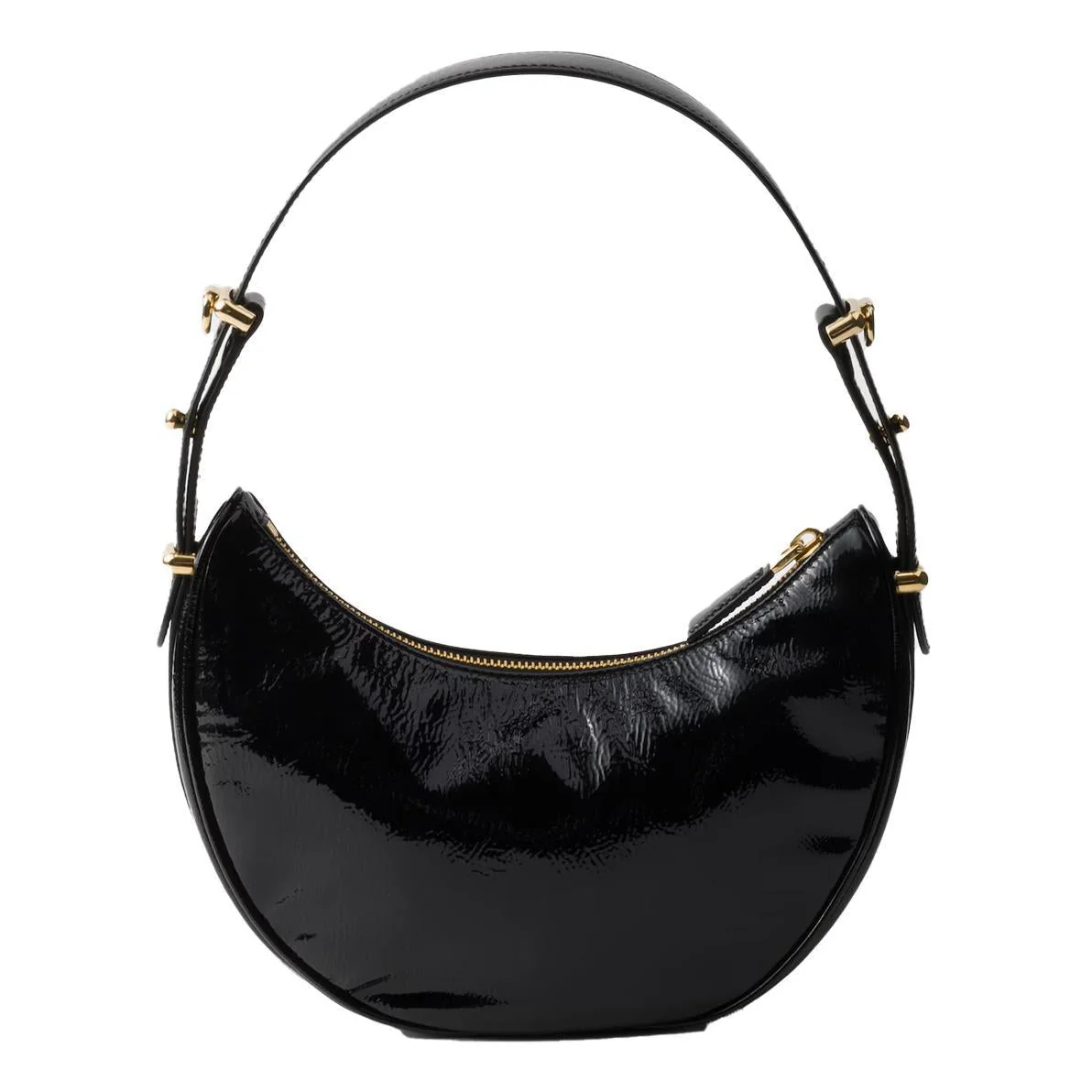 [Prada] Arque Shoulder Bag in Black Patent - Image 2