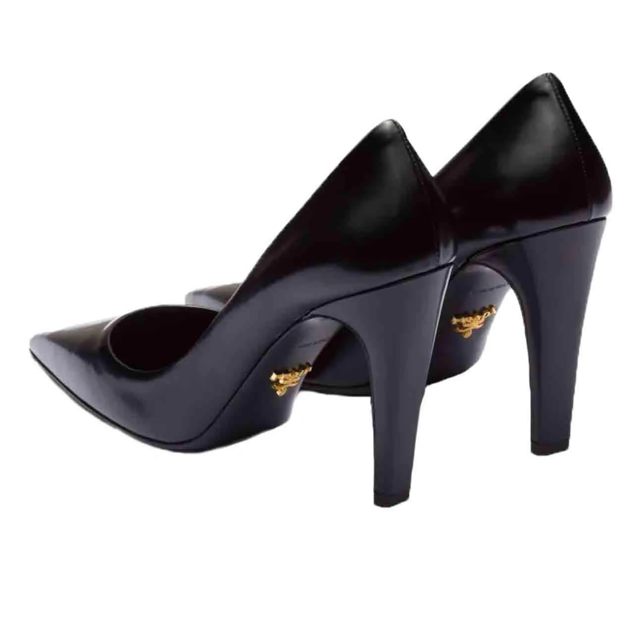 [Prada] Leather Court Heel in Black - Image 3