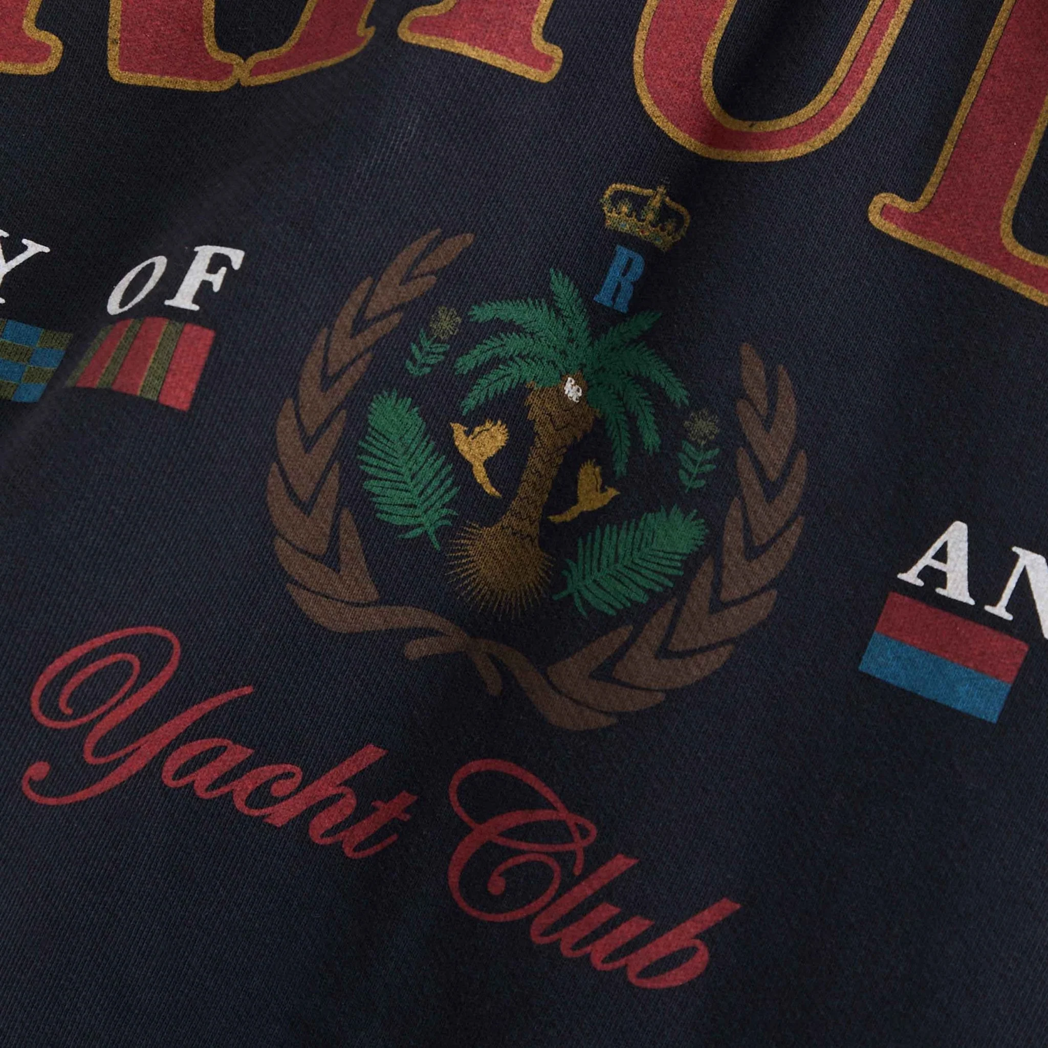 [Rhude] Bay Of Angels Yacht Hoodie in Vintage Black - Image 3