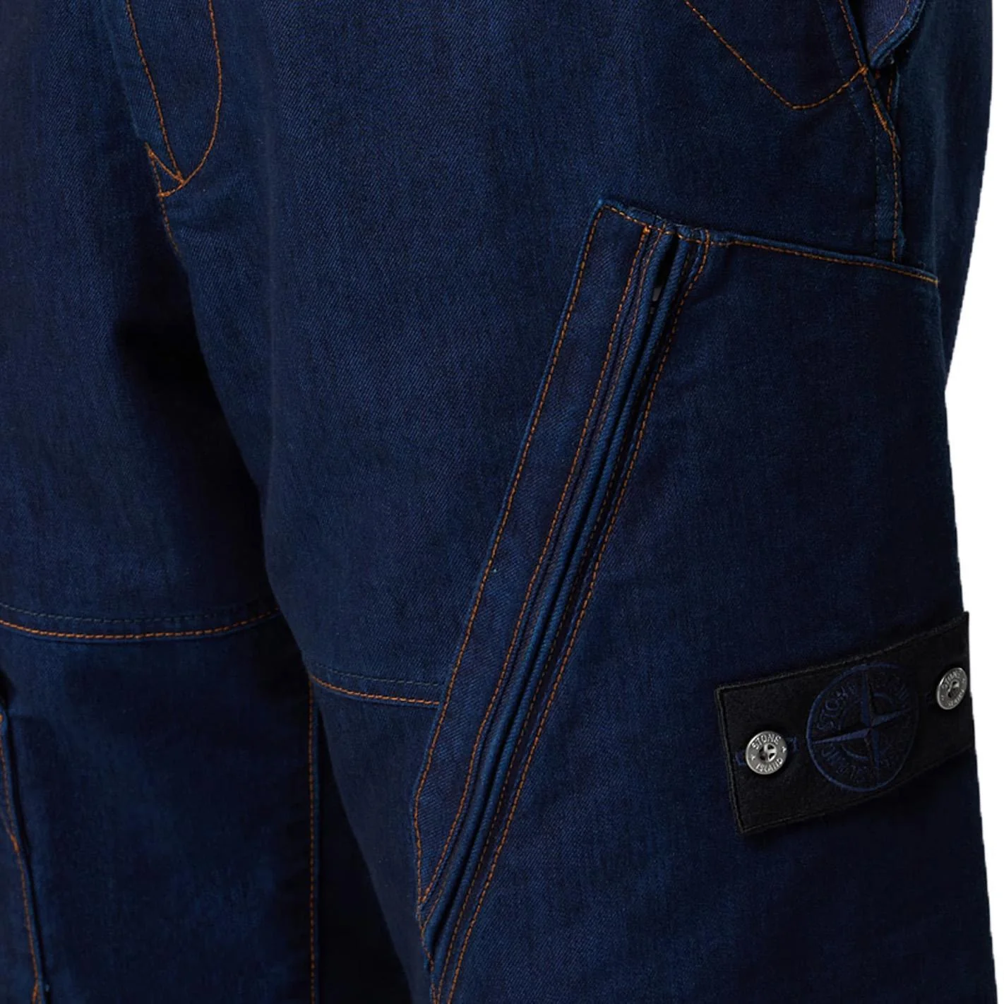[Stone Island] Denim Research Polypropylene Denim- Light Rinsed Loose Fit Cargo - Image 4