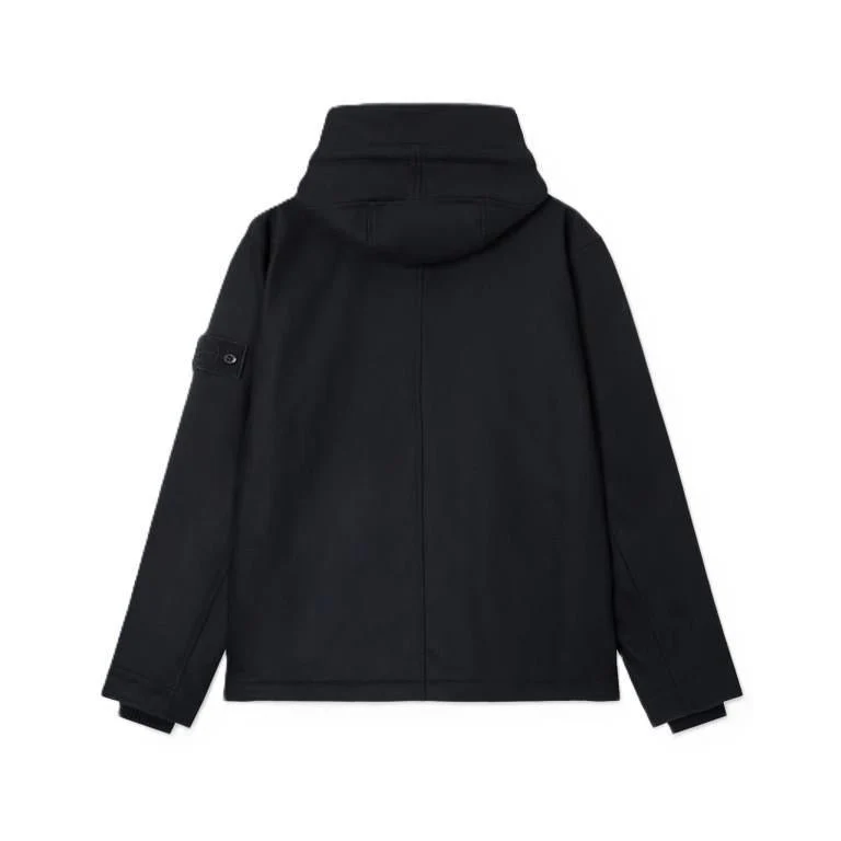 [Stone Island] Ghost Cotton Canvas Hooded Parka in Navy - Image 2