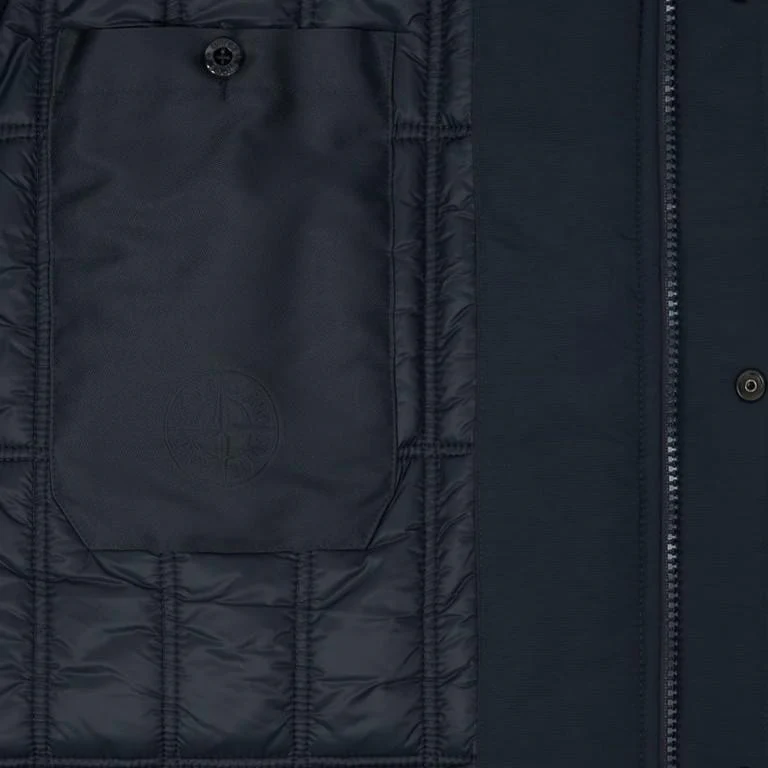 [Stone Island] Ghost Flannel Jacket in Navy - Image 3