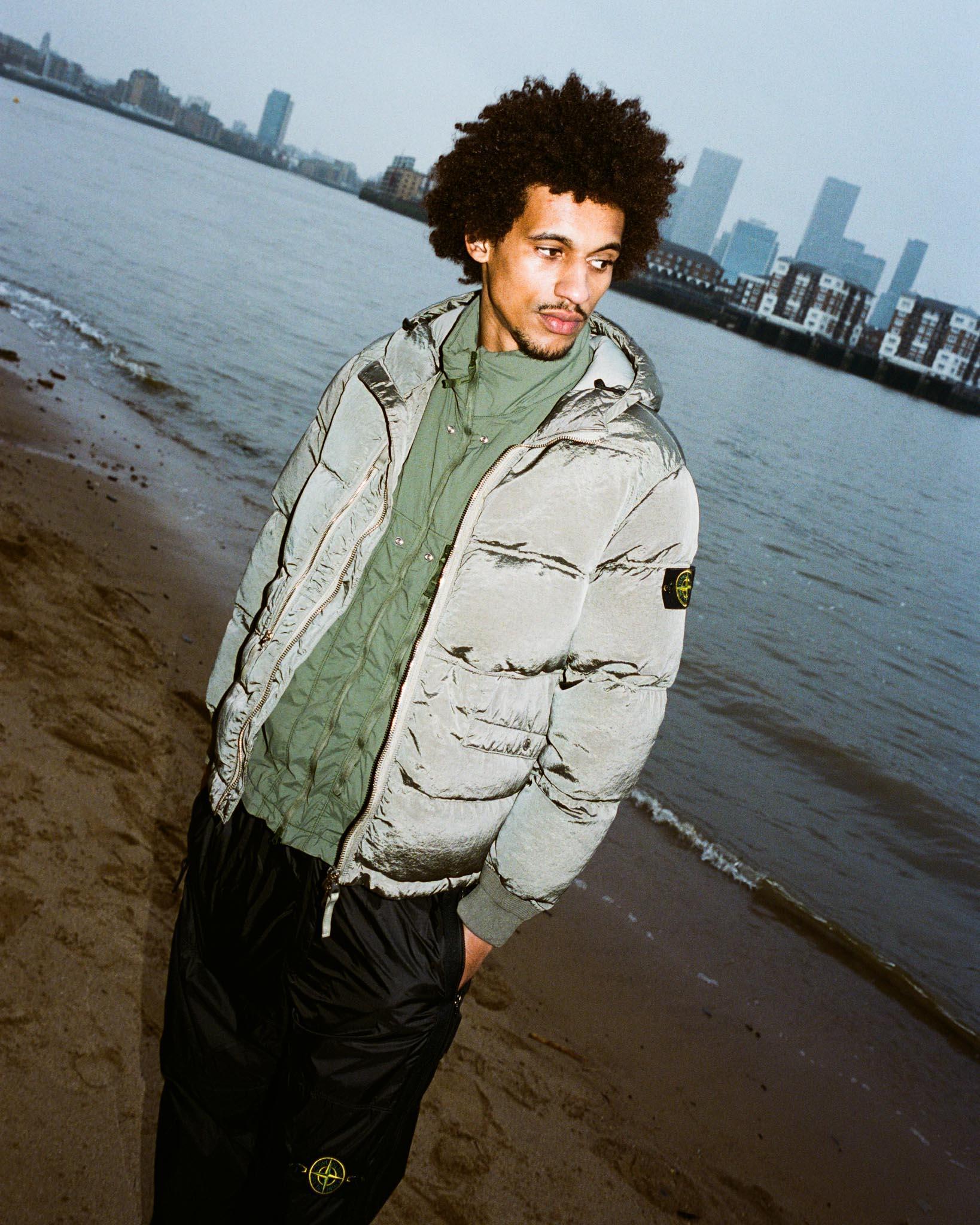 [Stone Island] Nylon Metal Hooded Down Parka in Military Green - Image 2
