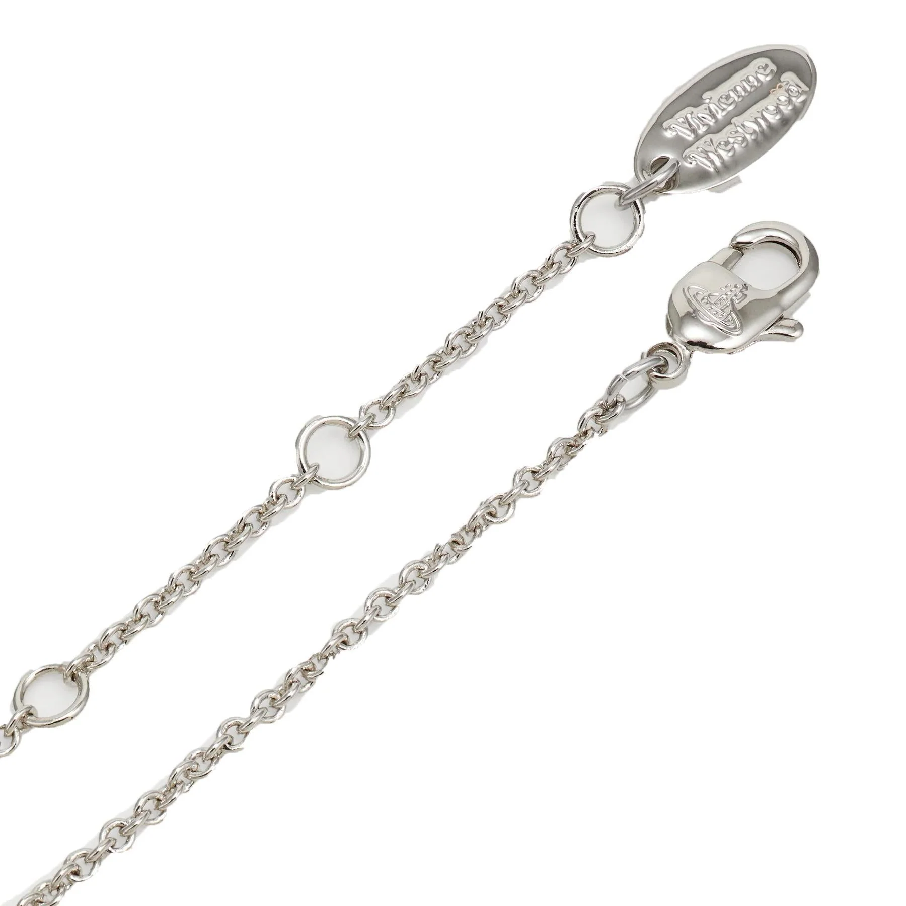 [Vivienne Westwood] Grace Bas Relief Pendant in Platinum / Light Amethyst Crystal - Image 3